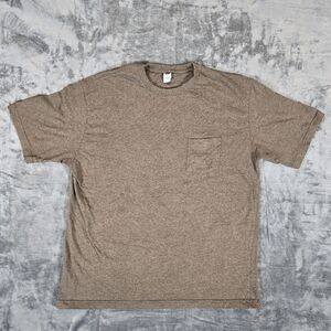 Y2K Gap Men's Brown Pocket T-Shirt Size XL Casual Essential